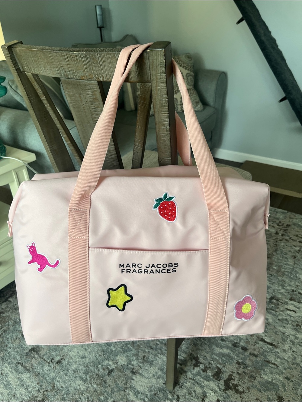 Marc Jacobs Fragrances Pink Strawberry Patch Duffle Bag-NWT - Picture 3 of 11